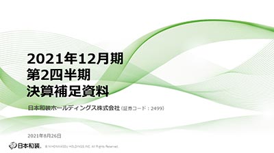 2021年12月期 第2四半期決算補足資料